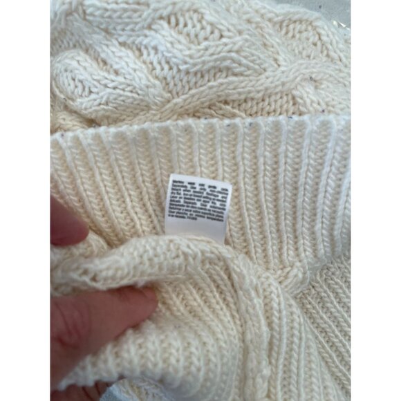 Ana Ivory Cable Knit Sweater M Classiccore Light Academia Tweecore Preppy - Picture 9 of 11
